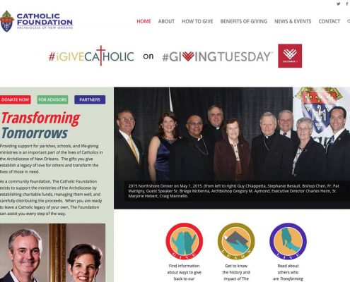 Catholic Foundation Web Design | MDG Marketing Firm | Covington, Louisiana