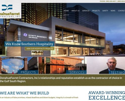 DonahueFavret Contractors Web Design | MDG Marketing Firm | Covington, Louisiana