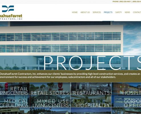 DonahueFavret Contractors Web Design | MDG Marketing Firm | Covington, Louisiana