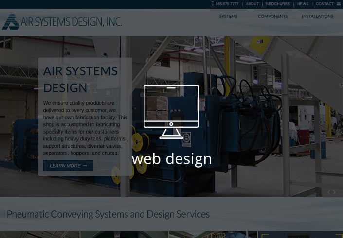 Air Systems Design Web Design | Louisiana | MDG