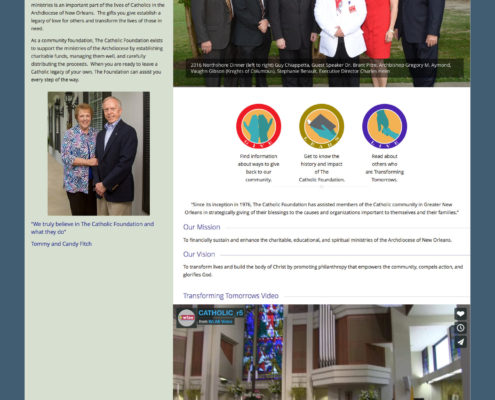 Catholic Foundation Website Design | Louisiana | MDG