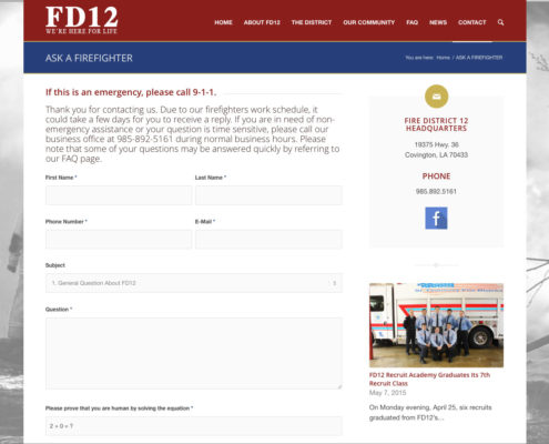 FD12 Web Design | Covington, Louisiana | MDG