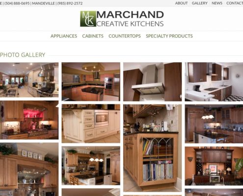 Marchand Creative Kitchens Web Design | Louisiana | MDG