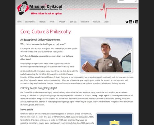 Mission Critical Delivery Solutions Website Design | Louisiana | MDG