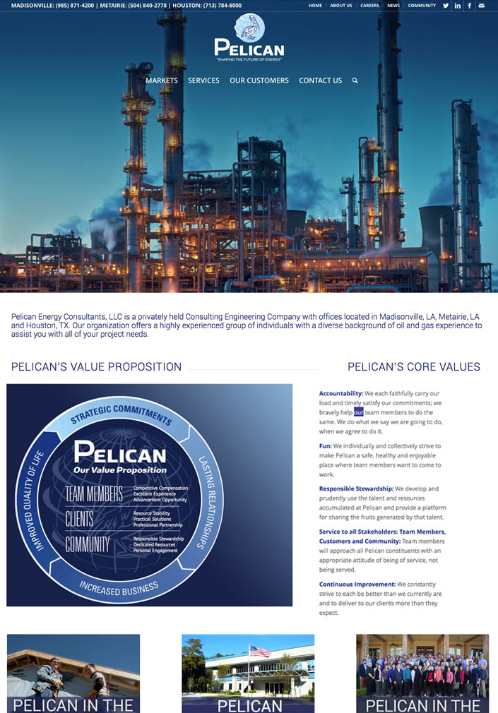 Pelican Energy Consultants Website Design | Louisiana