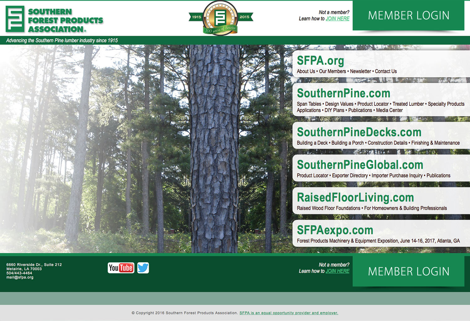 Southern Forest Products Association Website Design | Louisiana | MDG