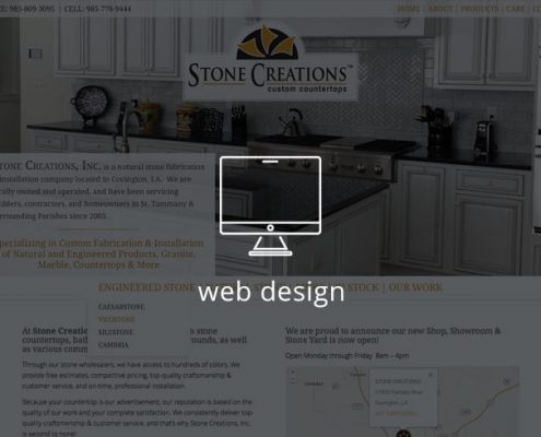 Stone Creations website design